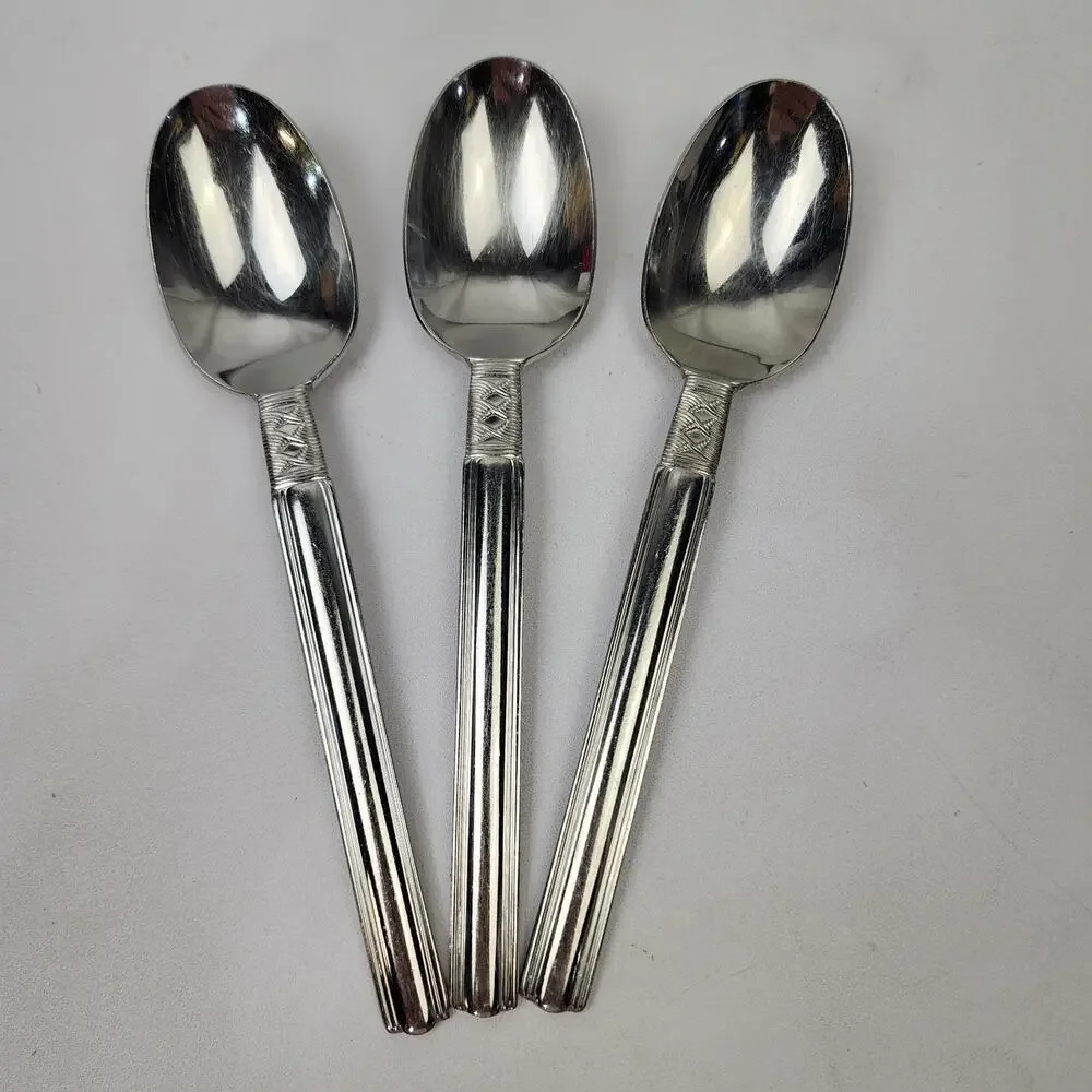 3 Pfaltzgraff Crossroads Stainless Steel Tablespoons 7